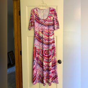 24seven multi-colored maxi dress, size L